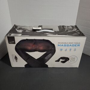 Shiatsu Back Neck and Shoulder Massager with Heat Deep Tissue 3D Kneading Pillow